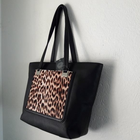 NWT VINCE CAMUTO GROUP RETA LEOPARD SMALL TOTE BAG - Picture 5 of 7